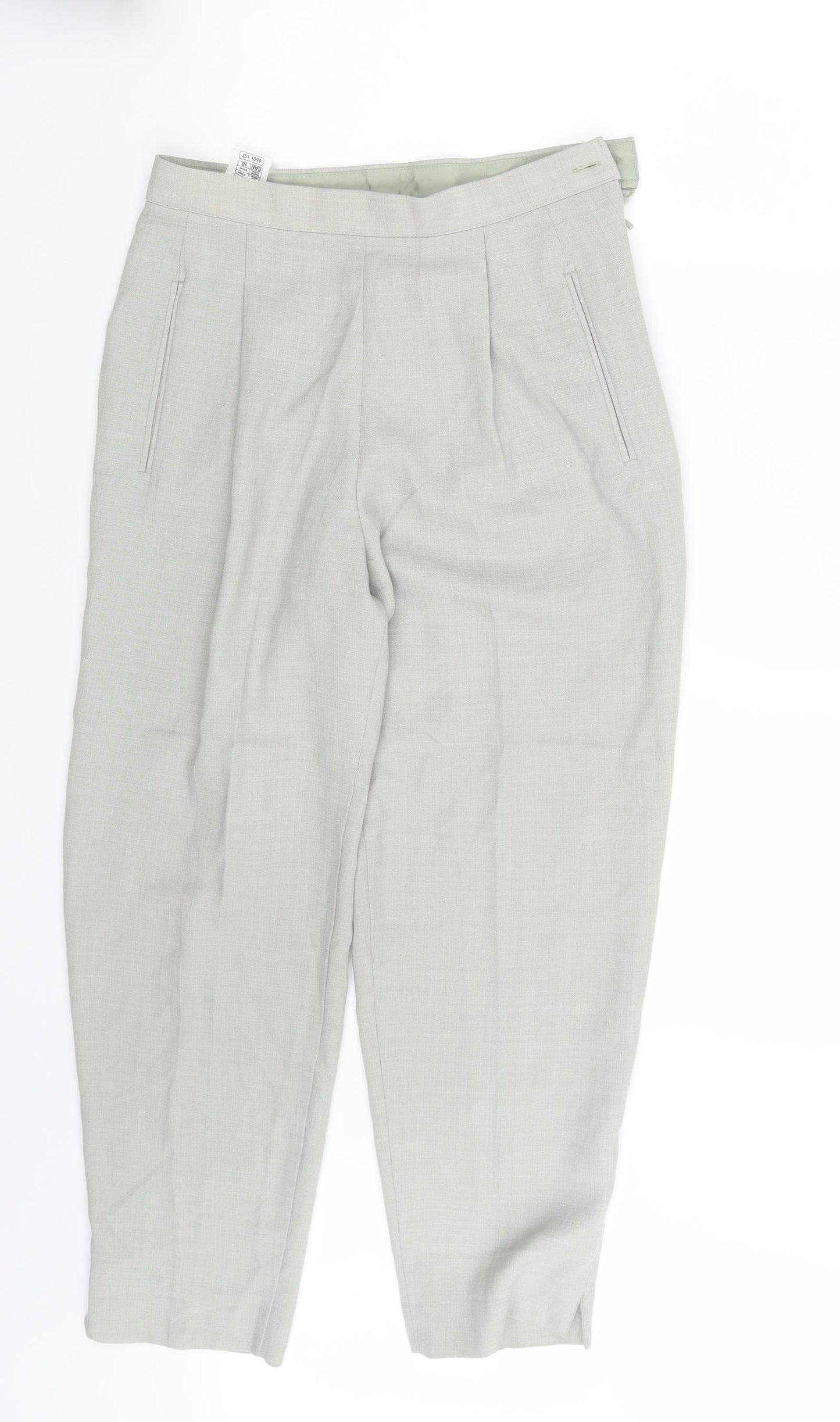M&S Womens Green   Chino Trousers Size 12 L26 in