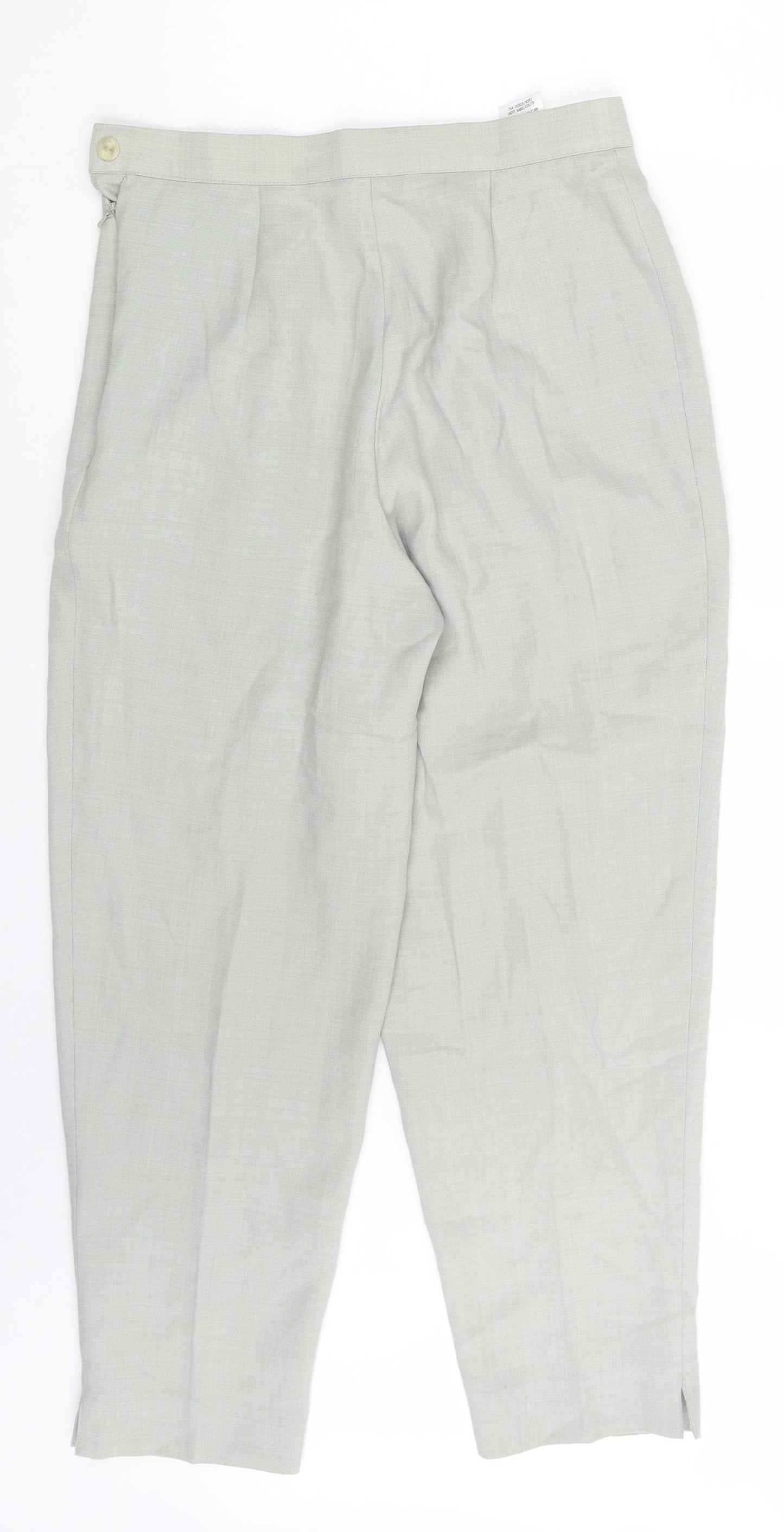 M&S Womens Green   Chino Trousers Size 12 L26 in