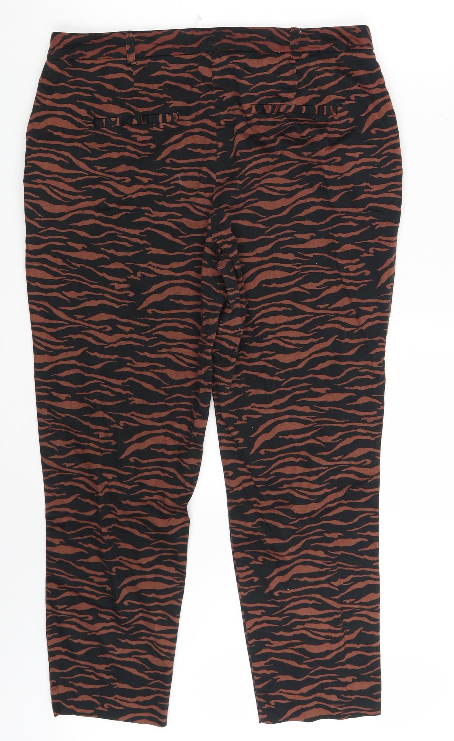 Dorothy Perkins Womens Black Camouflage  Chino Trousers Size 14 L25 in