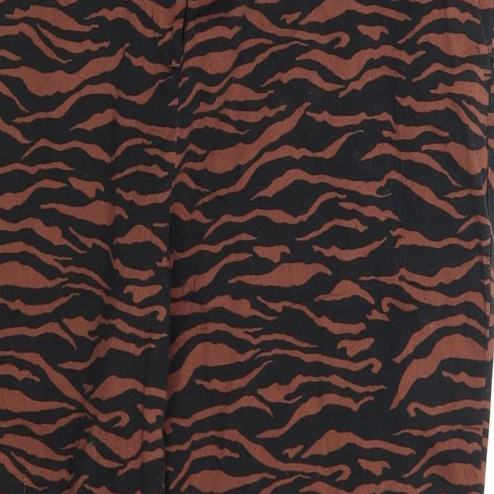 Dorothy Perkins Womens Black Camouflage  Chino Trousers Size 14 L25 in