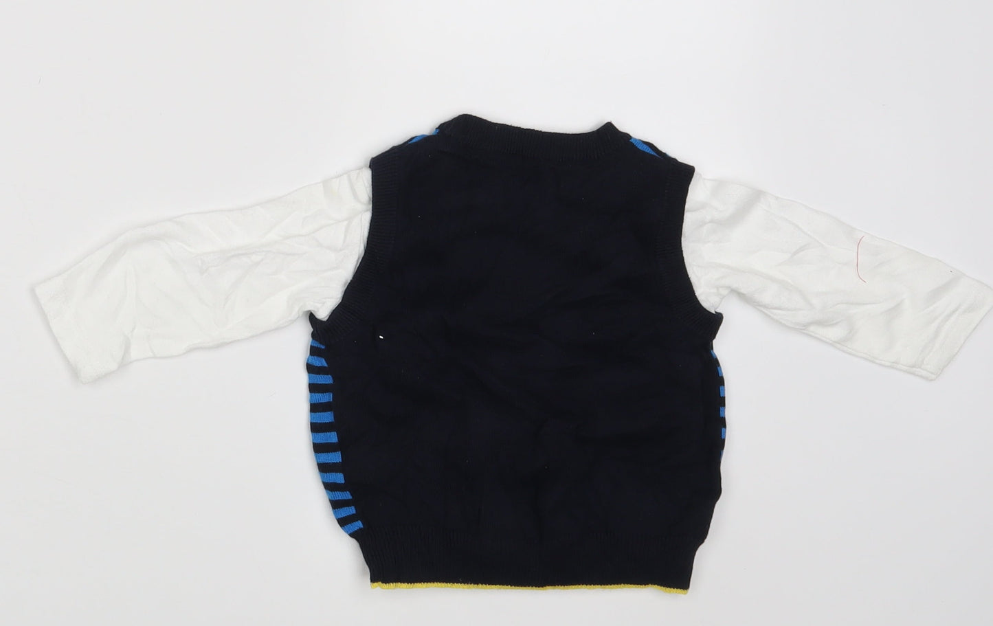 Mothercare Boys Multicoloured Striped  Pullover Jumper Size 9-12 Months
