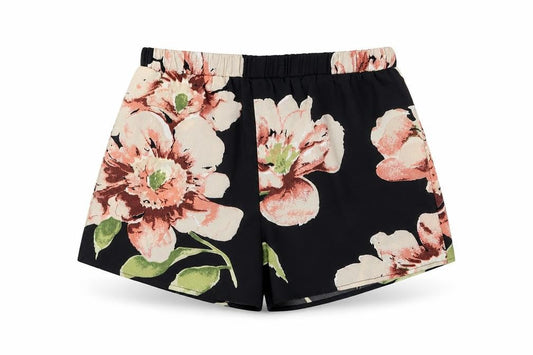 Shein  Womens Black Floral  Bermuda Shorts Size XS