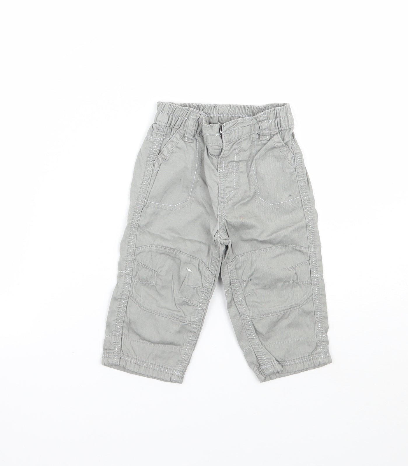 George Baby Grey   Cargo Trousers Size 3-6 Months