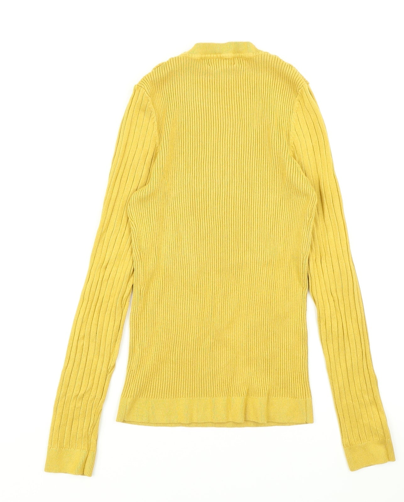 New Look Womens Yellow  Knit Pullover Jumper Size 12