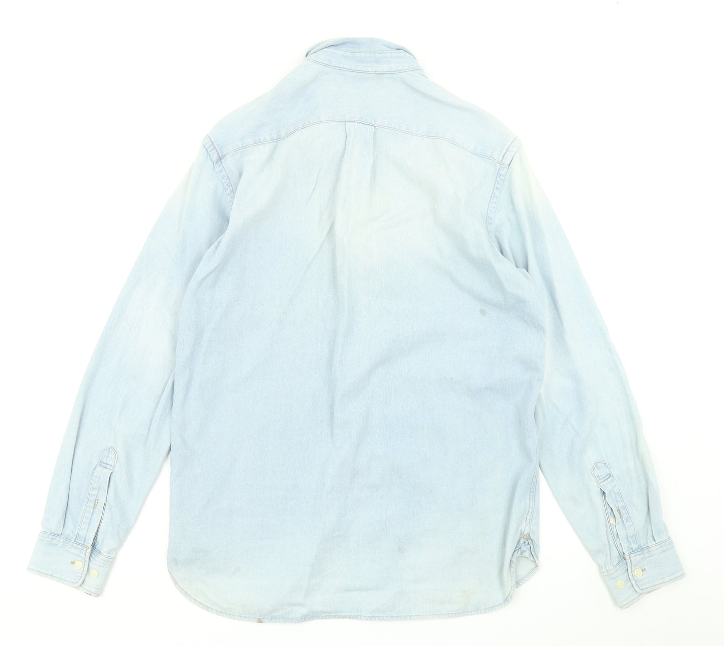 H&M Mens Blue  Denim  Button-Up Size S