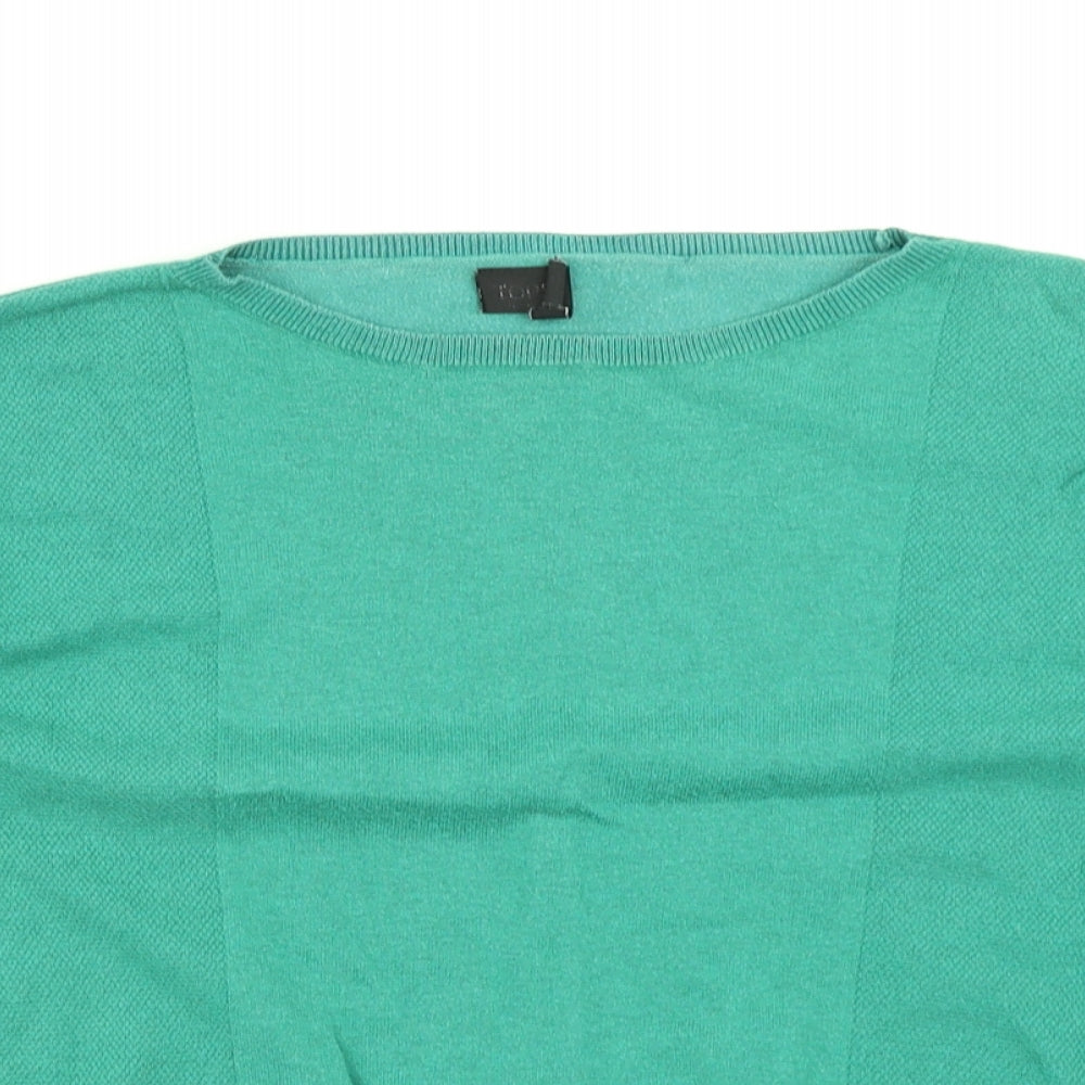 Topshop Womens Green  Knit Pullover Jumper Size 8