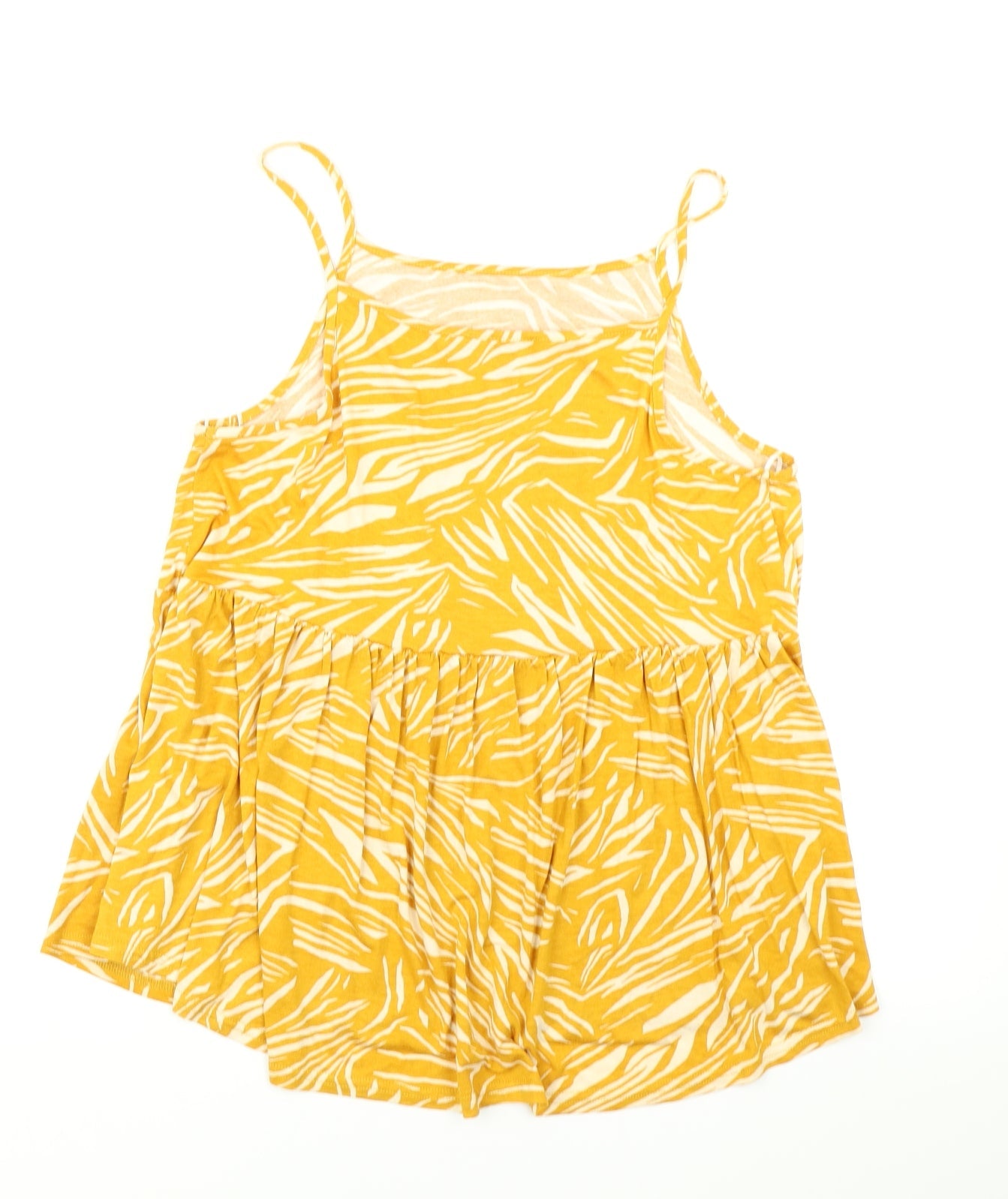 New Look Womens Yellow Animal Print  Camisole T-Shirt Size 12