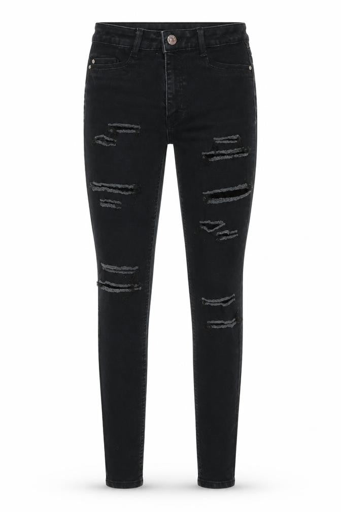 Very Womens Black  Denim Skinny Jeans Size 6 L25 in