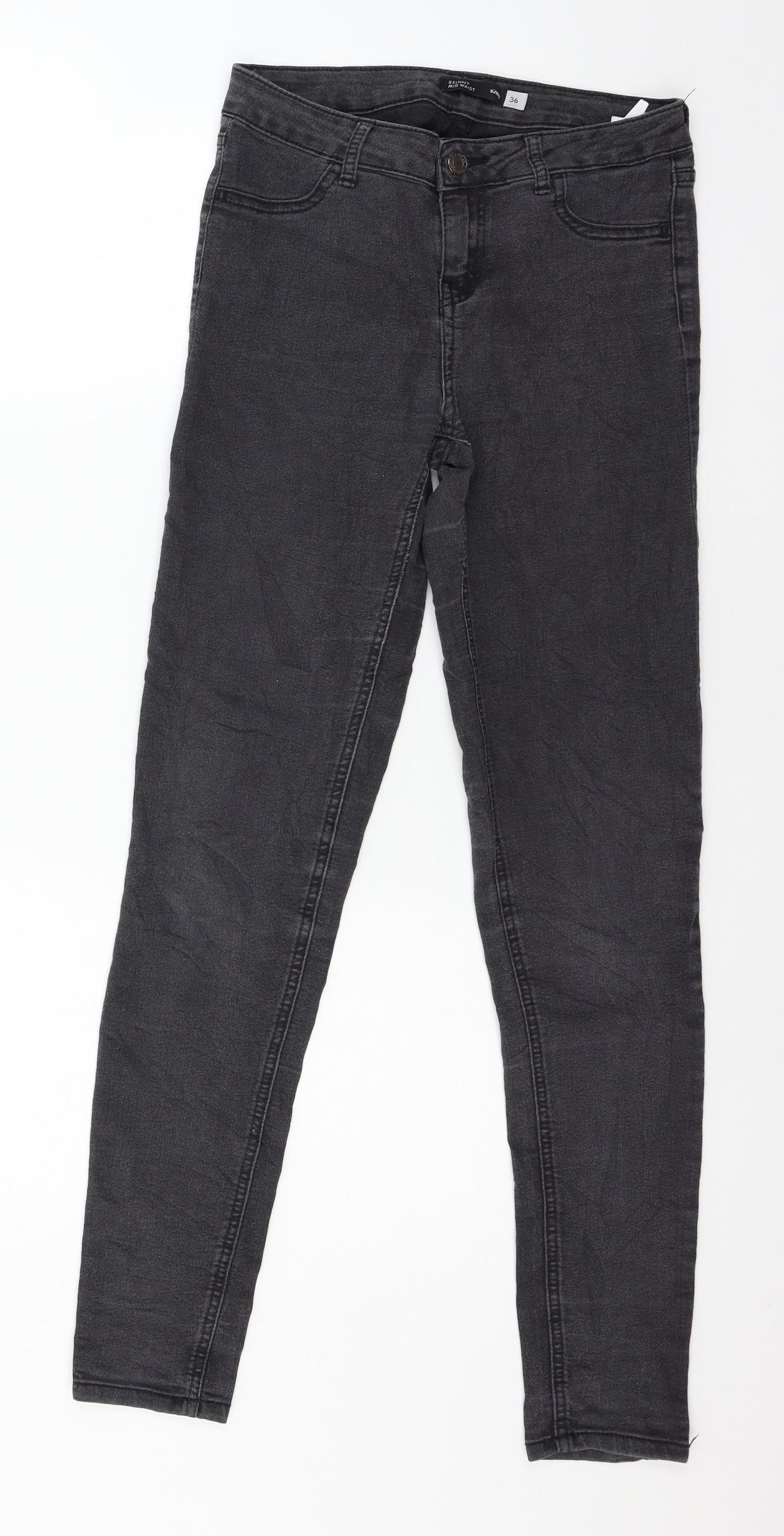 sinsay Womens Grey  Denim Skinny Jeans Size 8 L28 in