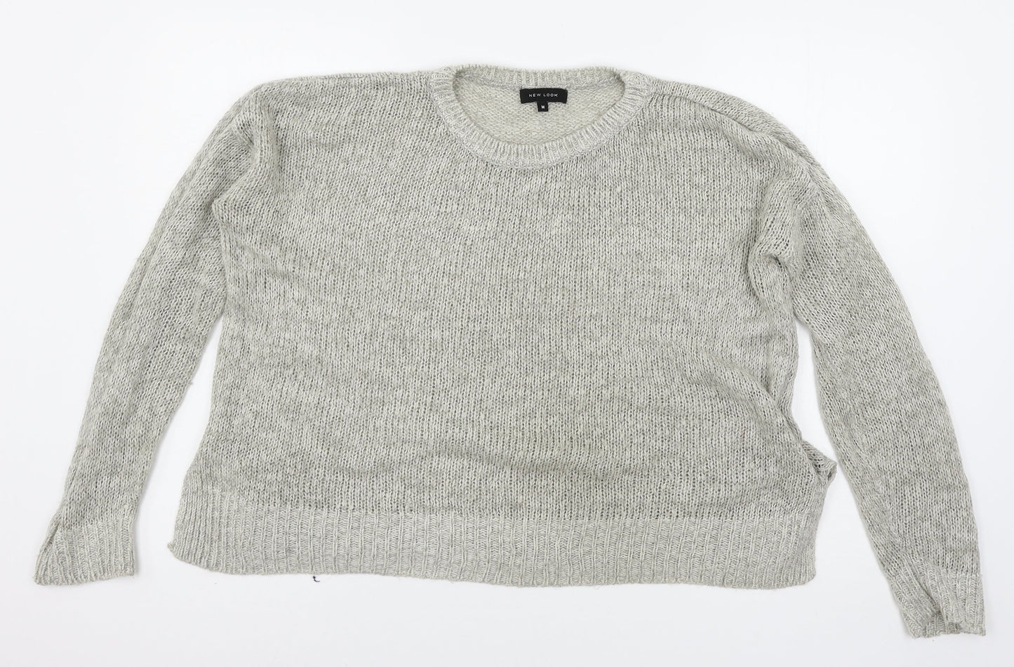 New Look Womens Grey  Knit Pullover Jumper Size M