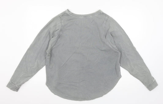 Zara Womens Grey Batik Jersey Pullover Sweatshirt Size S