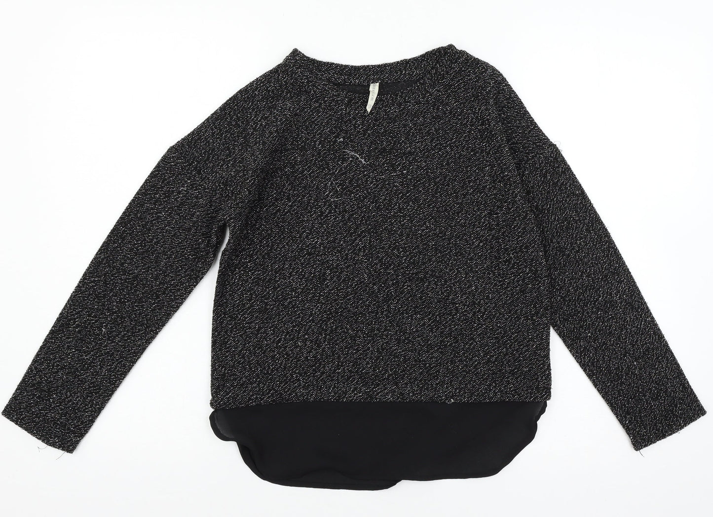 Young Dimension Girls Black  Knit Pullover Jumper Size 11-12 Years