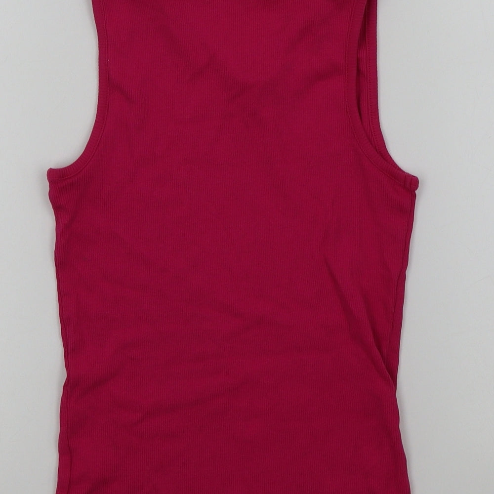 George Girls Pink Colourblock  Basic T-Shirt Size 10-11 Years