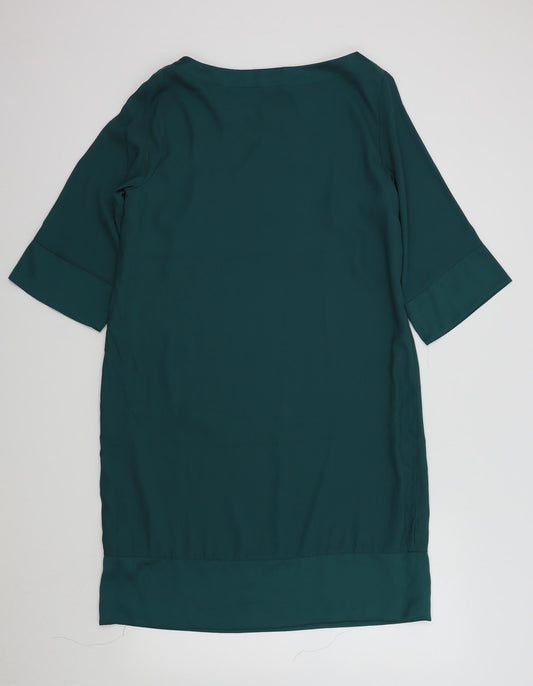 H&M Womens Green Colourblock  A-Line  Size 10