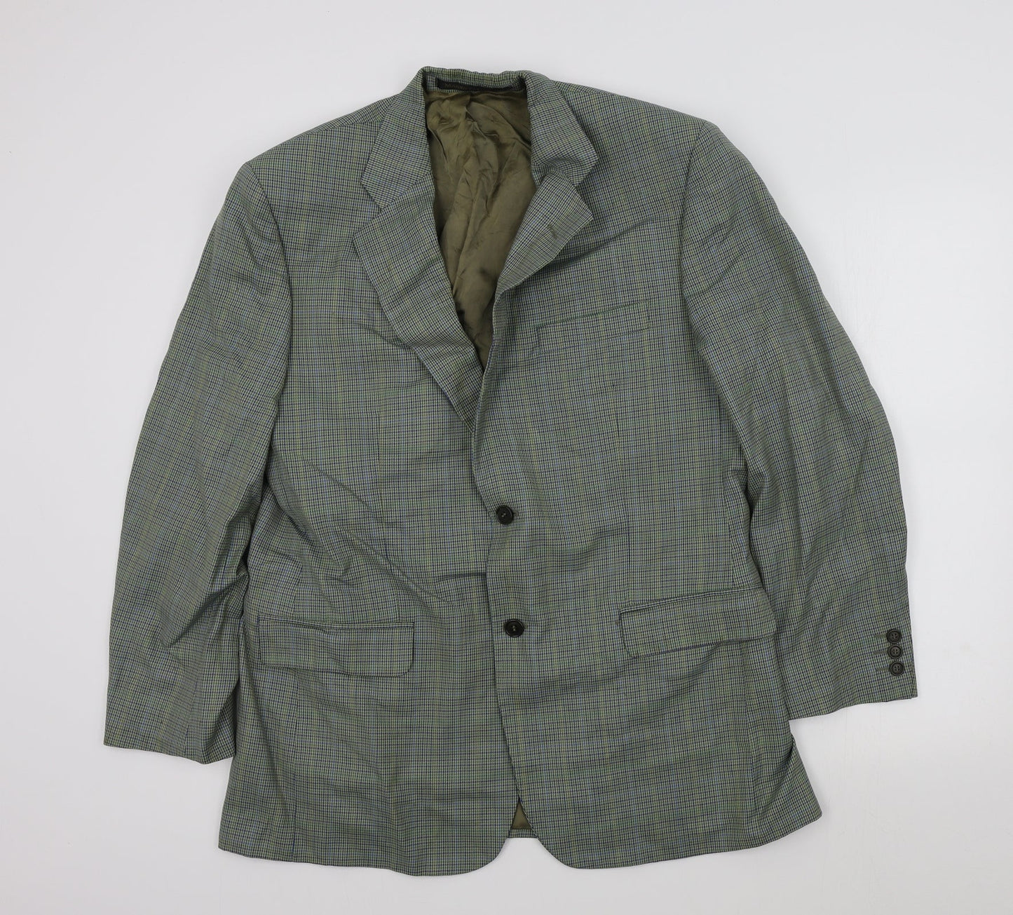 M&S Mens Green Geometric  Jacket Blazer Size 42