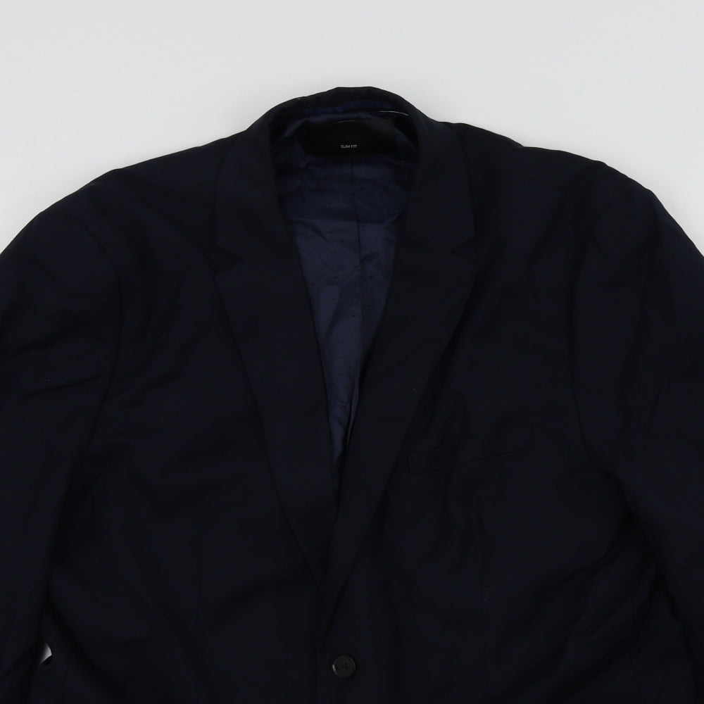 H&M Mens Blue   Jacket Blazer Size 44