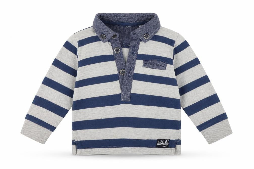 F&F Boys Blue Striped  Basic T-Shirt Size 3-6 Months