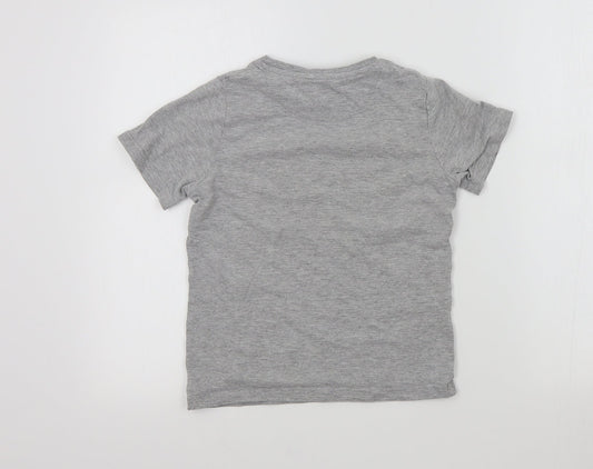 M&S Boys Grey Colourblock   Pyjama Top Size 8-9 Years