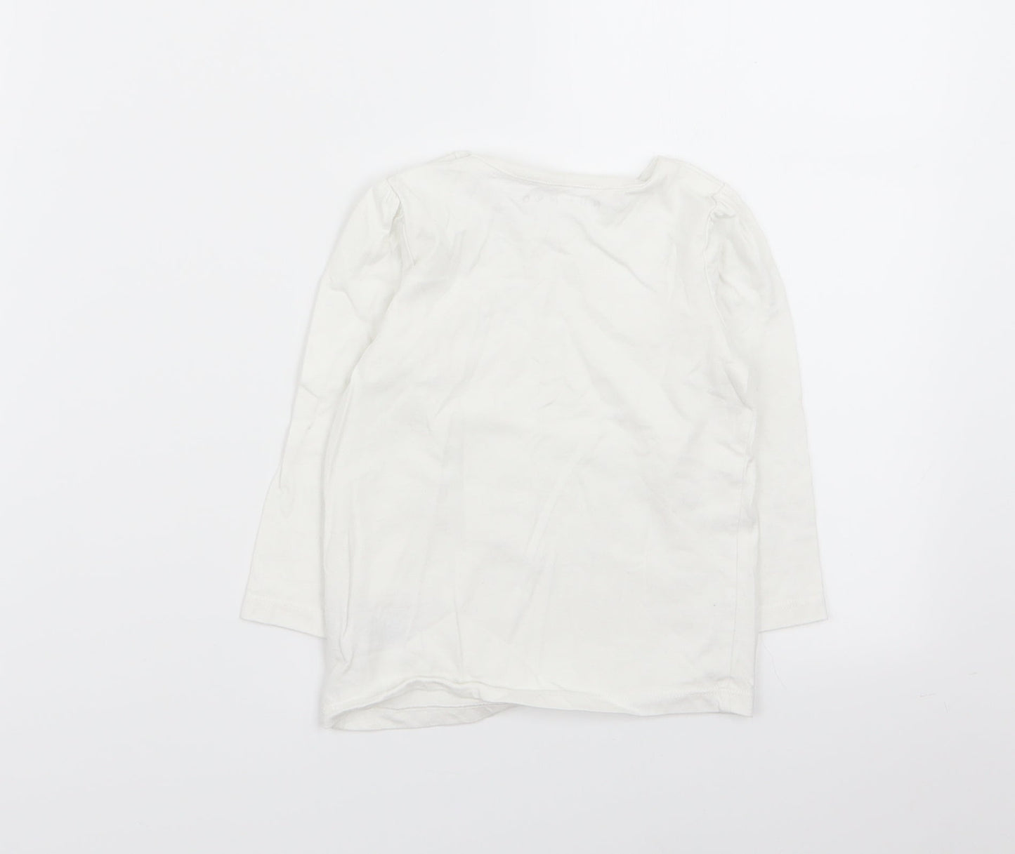 Nutmeg Girls White   Basic T-Shirt Size 18-24 Months