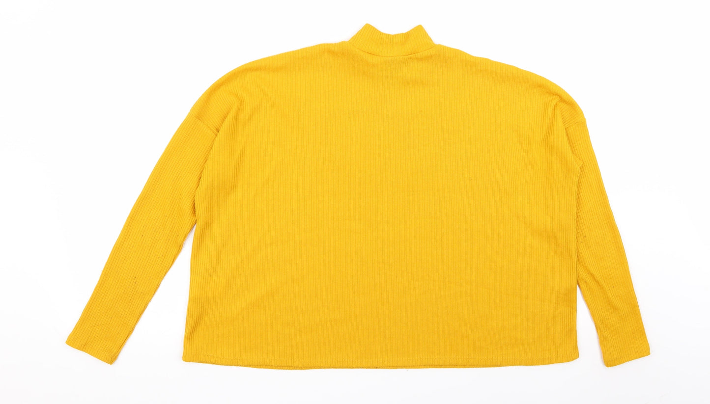 Divided by H&M Womens Yellow   Basic T-Shirt Size S