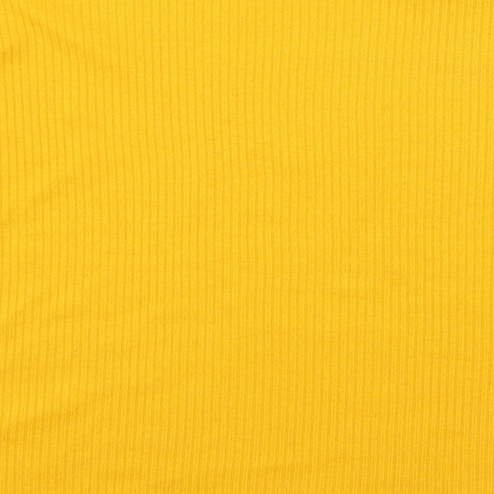 Divided by H&M Womens Yellow   Basic T-Shirt Size S
