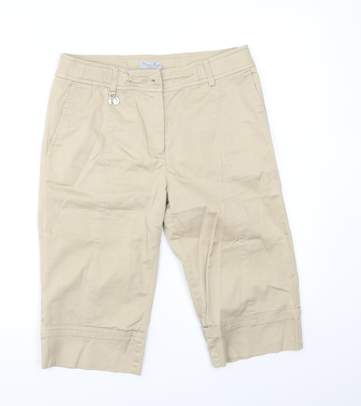 DAILY Womens Beige   Capri Trousers Size 32 in