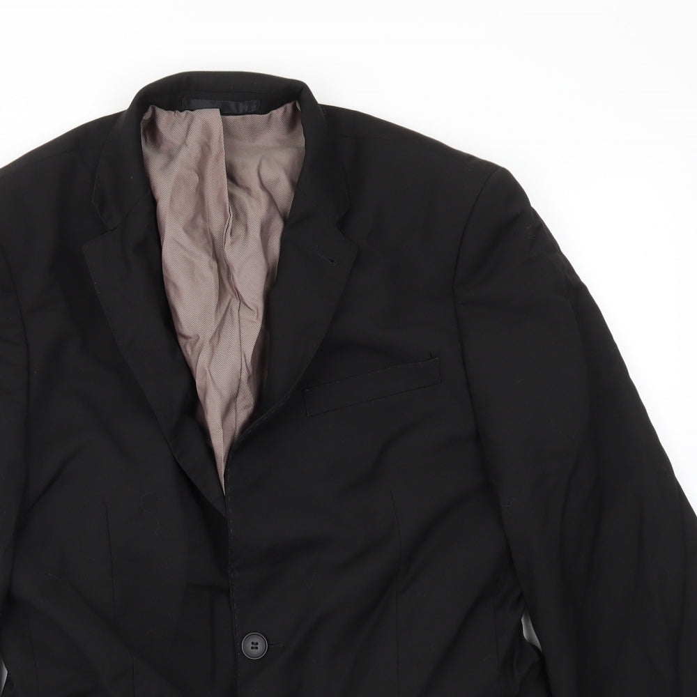 Cedar Wood State Mens Black   Jacket Blazer Size 38