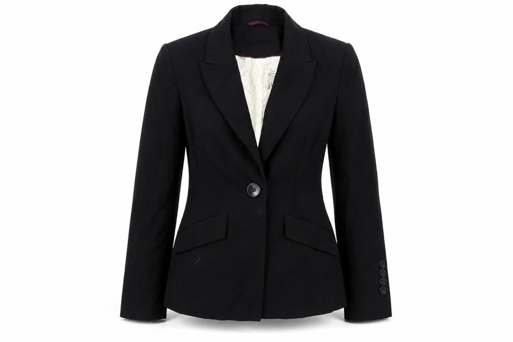 Front view of Principles women’s black jacket blazer, size UK 6