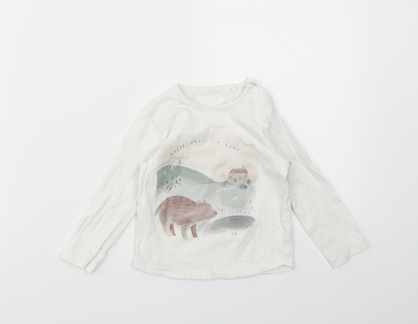 TU Baby Multicoloured Animal Print  Basic T-Shirt Size 6-9 Months