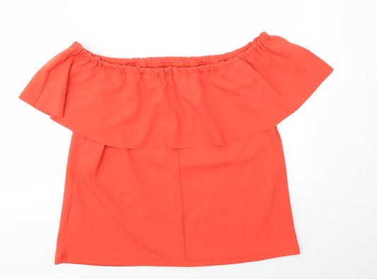 Wearhouse Womens Orange   Basic Blouse Size 16
