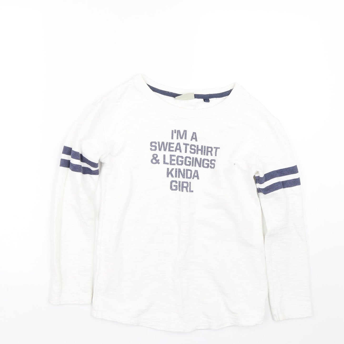 NEXT Girls White   Pullover Sweatshirt Size 9 Years