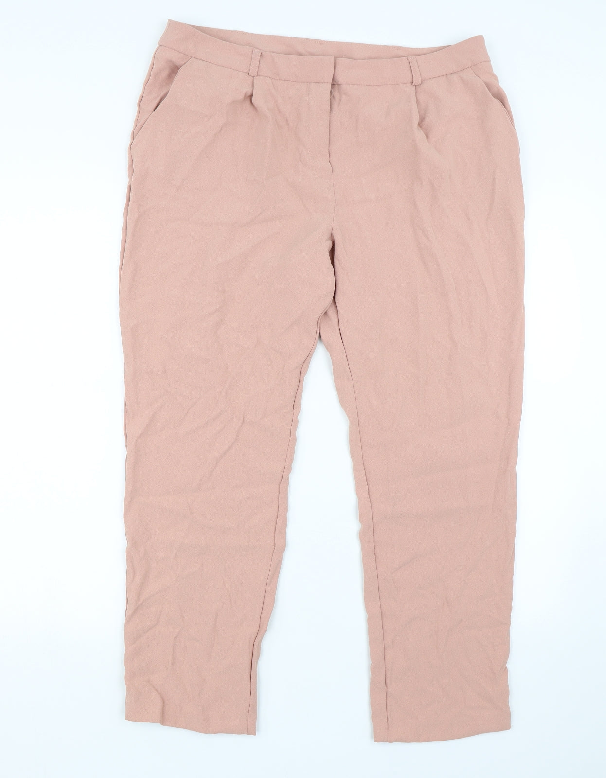 M&Co Womens Pink   Trousers  Size 14 L23 in