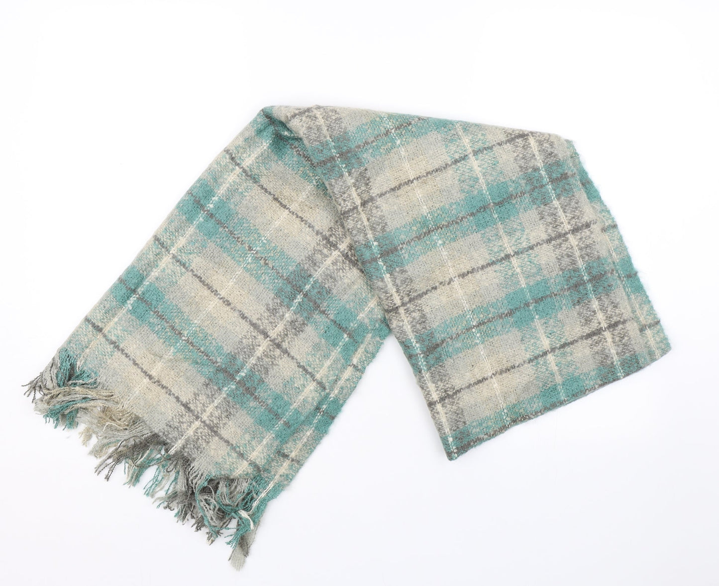 Preworn Womens Green Check   Scarf
