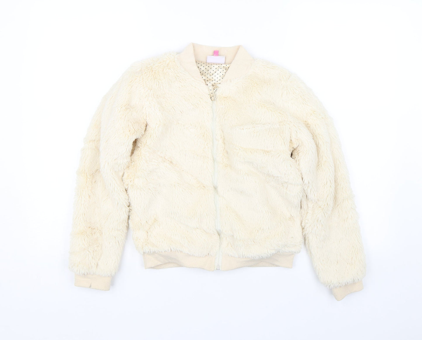hullabaloo Girls Beige   Full Zip Sweatshirt Size 9-10 Years