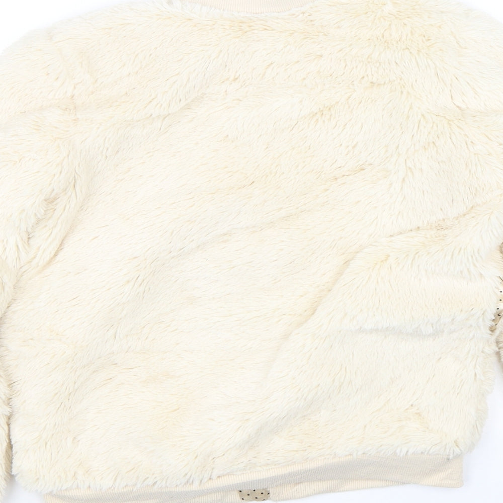 hullabaloo Girls Beige   Full Zip Sweatshirt Size 9-10 Years