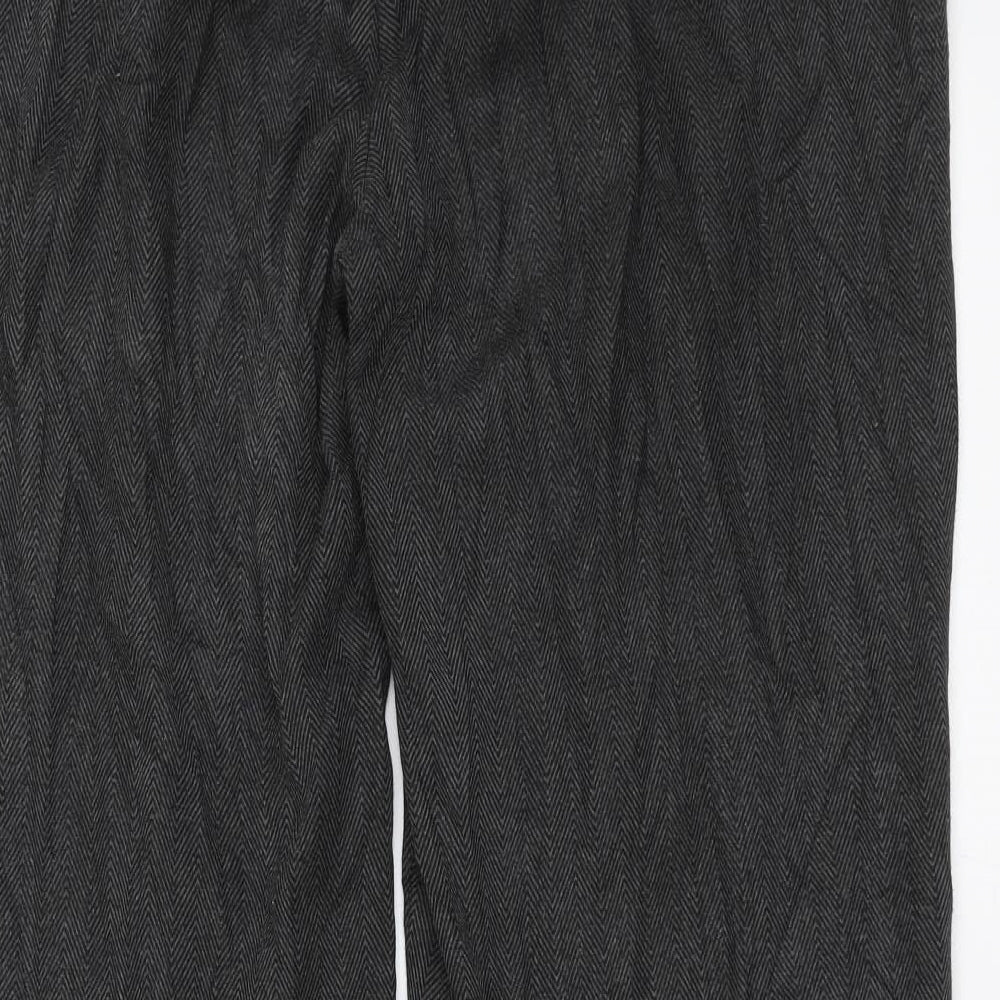 Preworn Womens Grey Herringbone  Trousers  Size 35 in L30 in