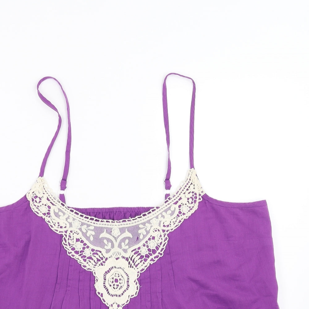 Prweworn Womens Purple   Basic Blouse Size 20  - crochet neckline