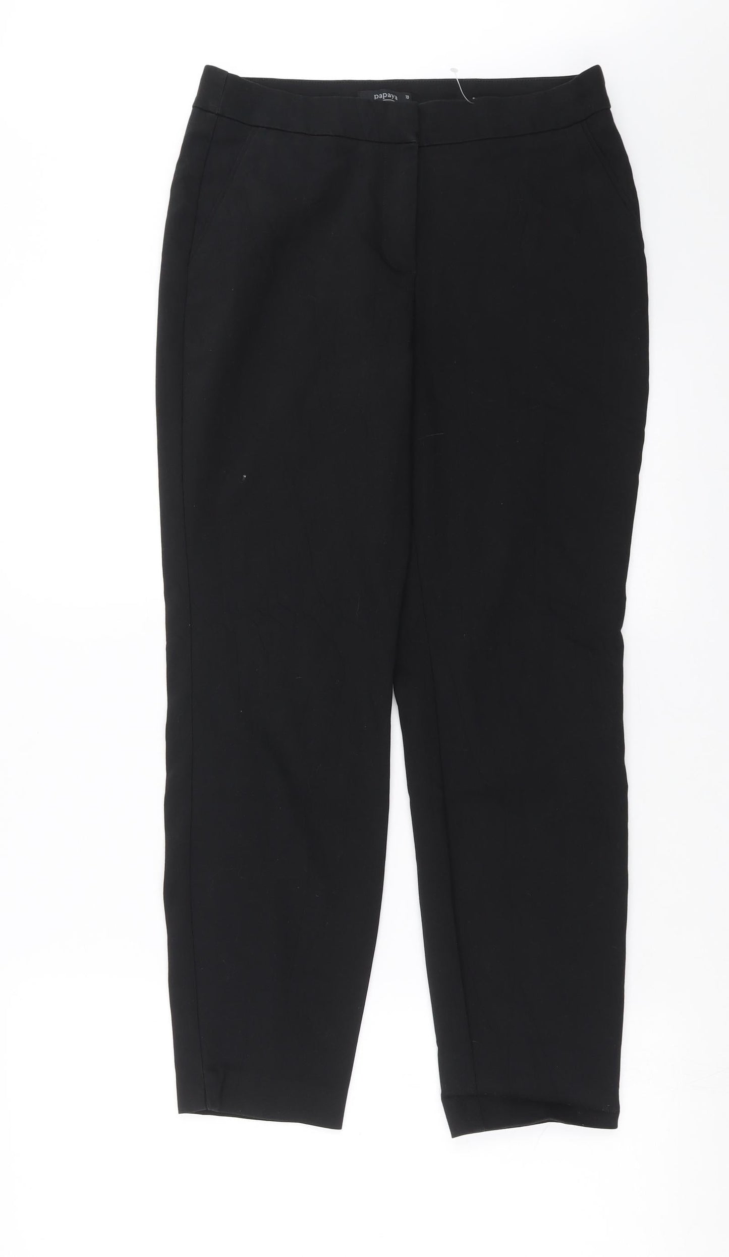 Papaya Womens Black   Trousers  Size 10 L26 in