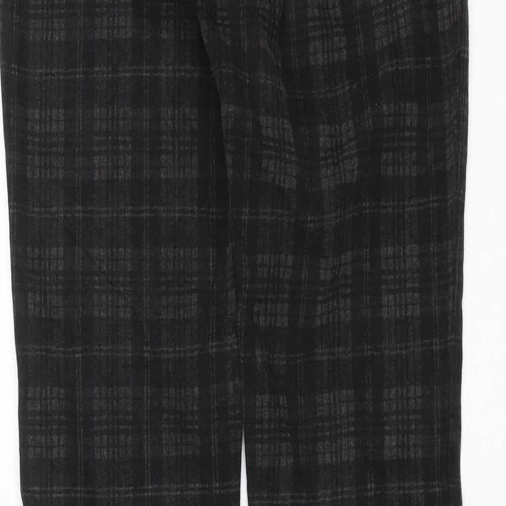 negozil scelto Womens Black Check  Trousers  Size 28 in L27 in