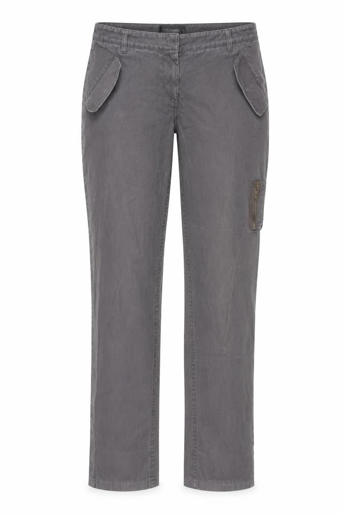 Front view of Linea women’s grey trousers, size UK 10, 29-inch leg