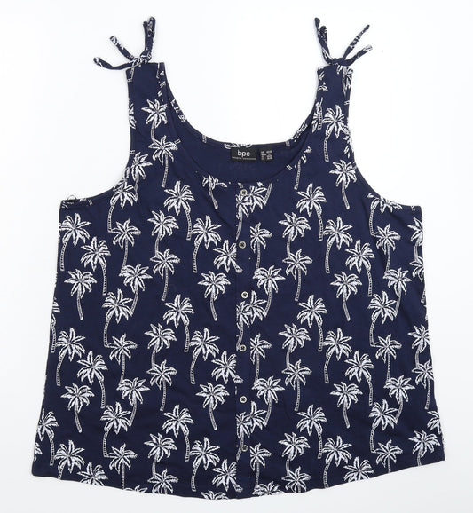 bonprix Womens Blue   Basic Tank Size XL