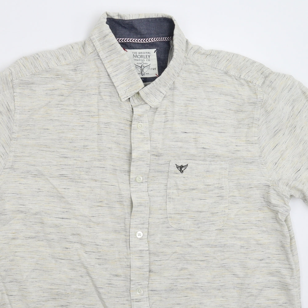 Morley Mens Grey    Button-Up Size L