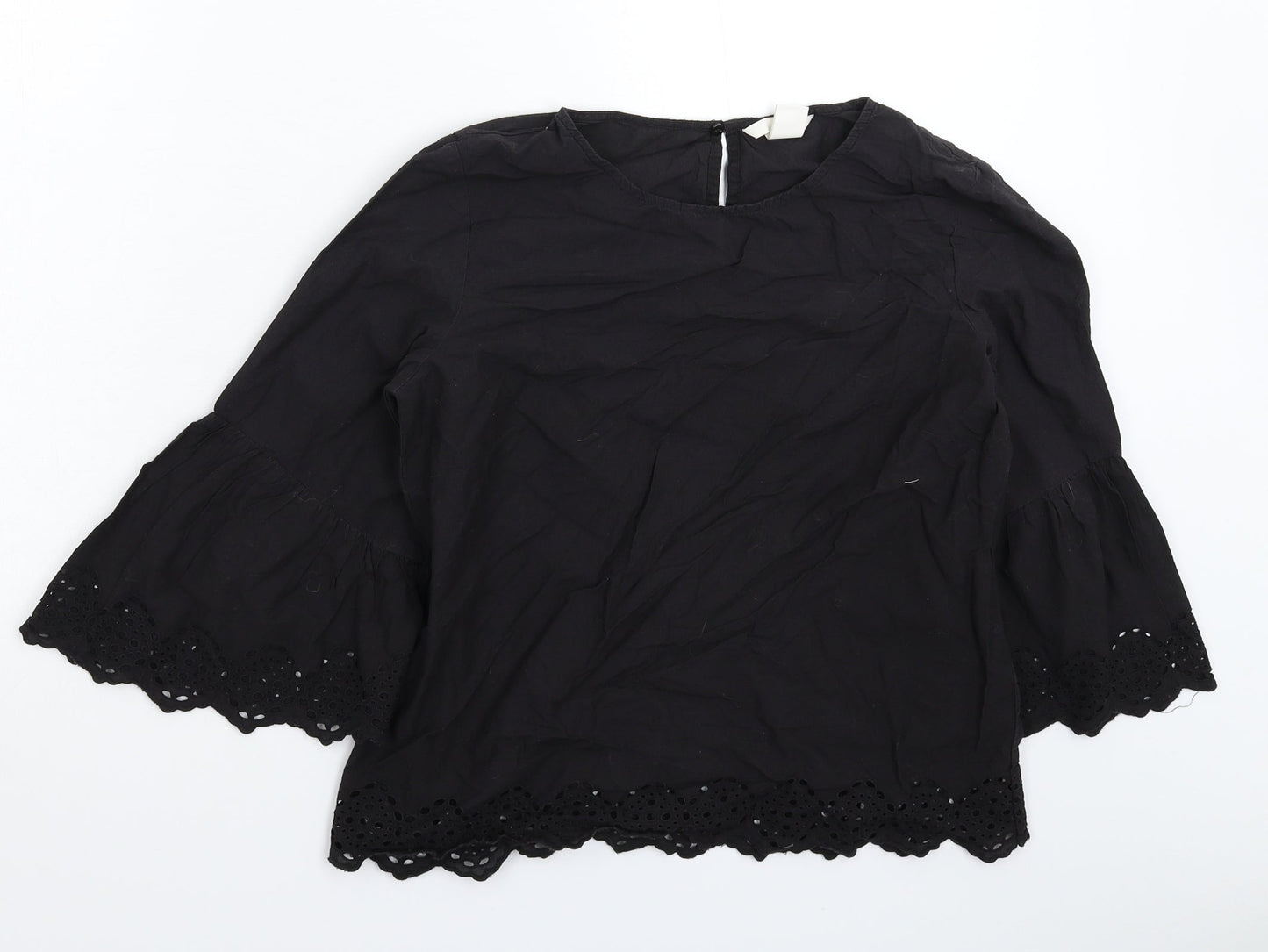 H&M Womens Black   Basic T-Shirt Size 8