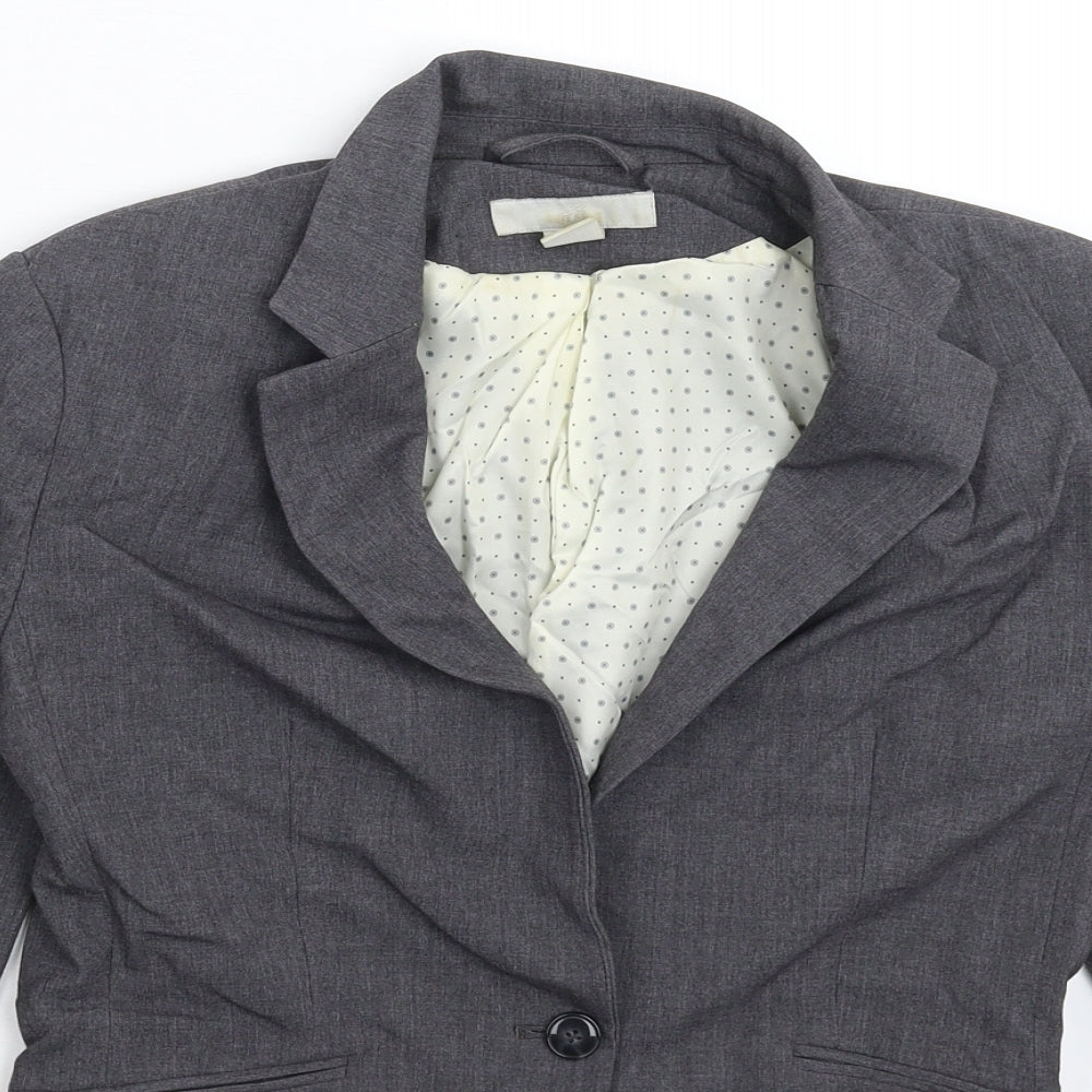 H&M Womens Grey   Jacket Suit Jacket Size 12