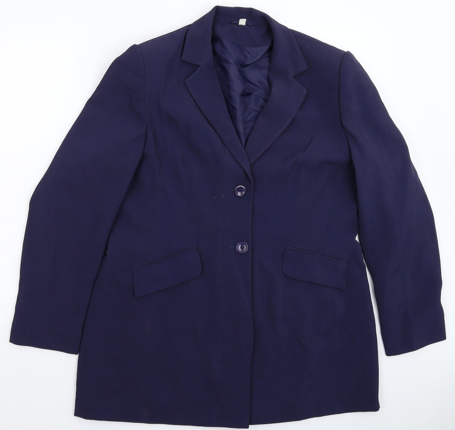 Preworn Womens Blue   Jacket Suit Jacket Size 14
