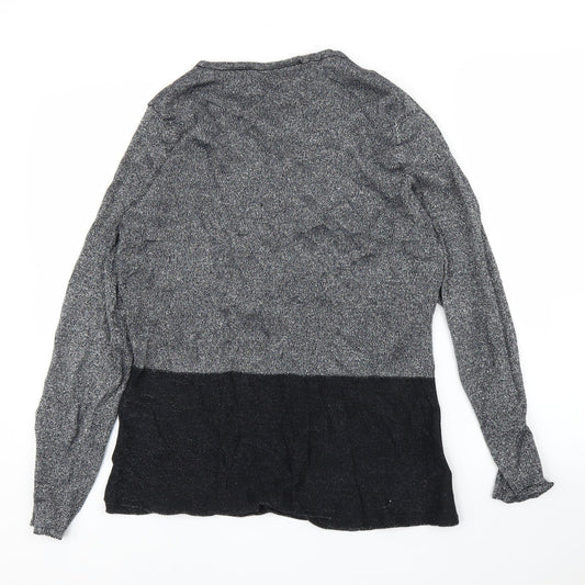Avenue Womens Silver   Basic Blouse Size M