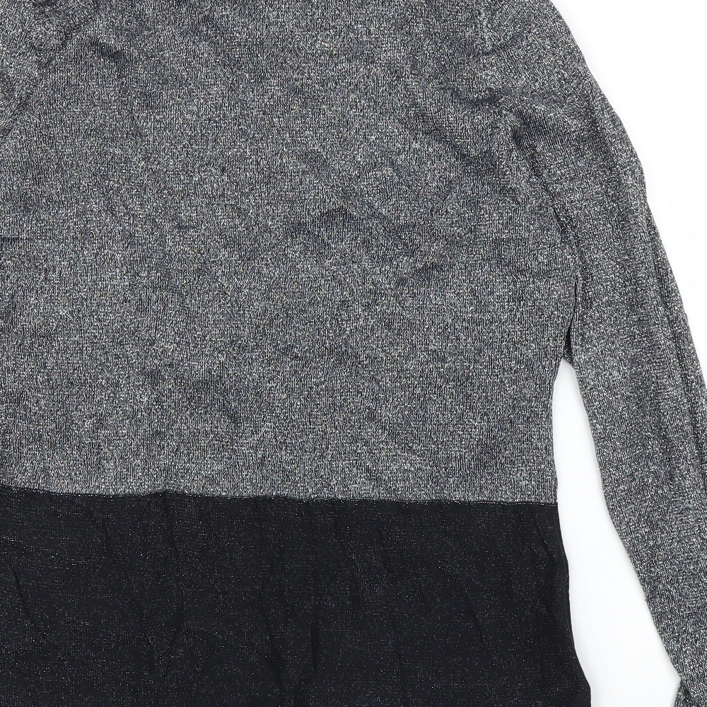 Avenue Womens Silver   Basic Blouse Size M