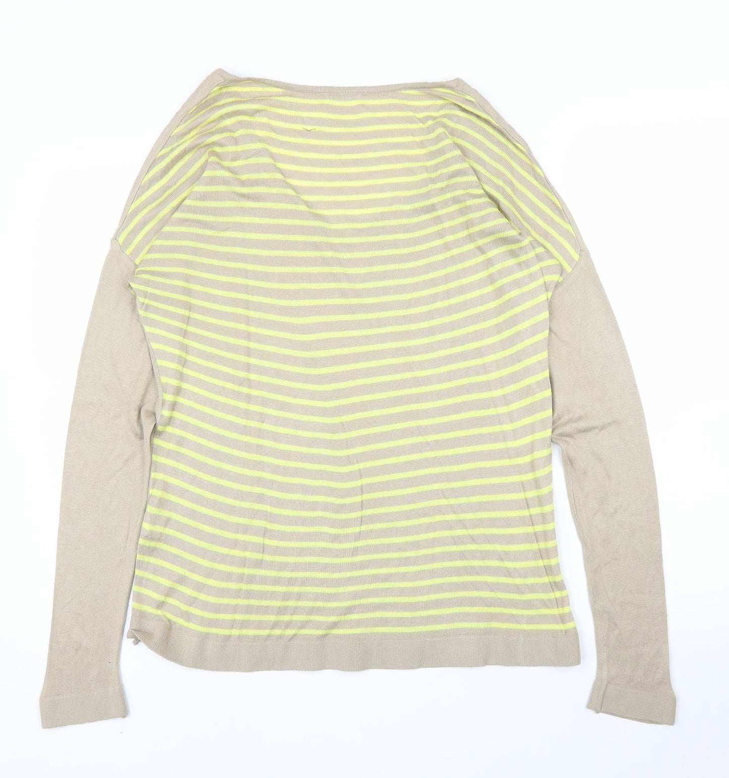 Tezenis Womens Beige Striped  Pullover Jumper Size L