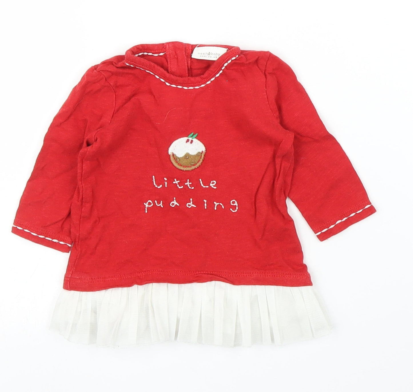 NEXT Girls Red   Basic T-Shirt Size 0-3 Months