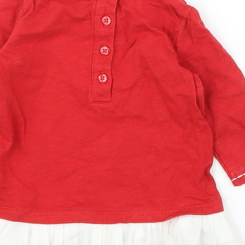 NEXT Girls Red   Basic T-Shirt Size 0-3 Months